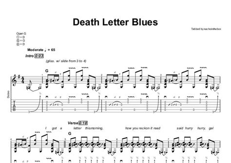  Death Letter Blues -  깊은 슬픔과 날카로운 기타 연주가 어우러진 블루스의 고전